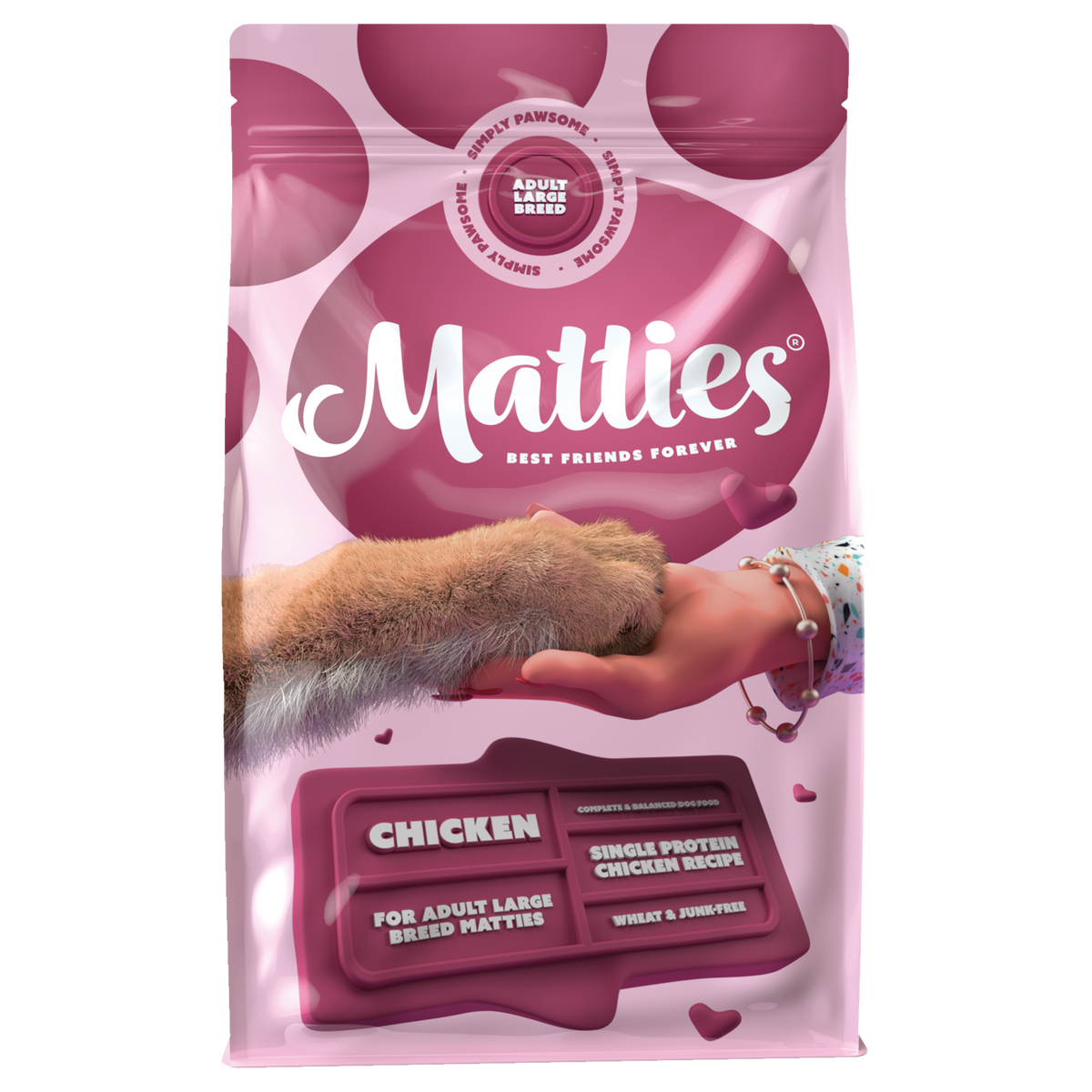 Matties Adult Large Breed Kip Hondenbrokken | 3kg