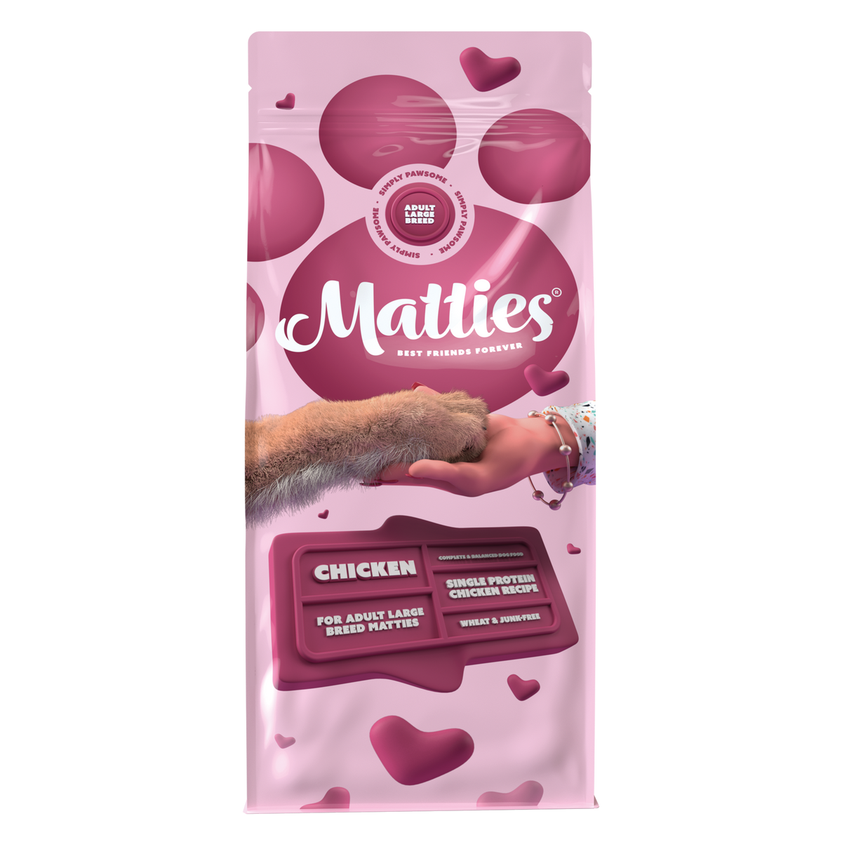 Matties Adult Large Breed Kip Hondenbrokken | 12kg
