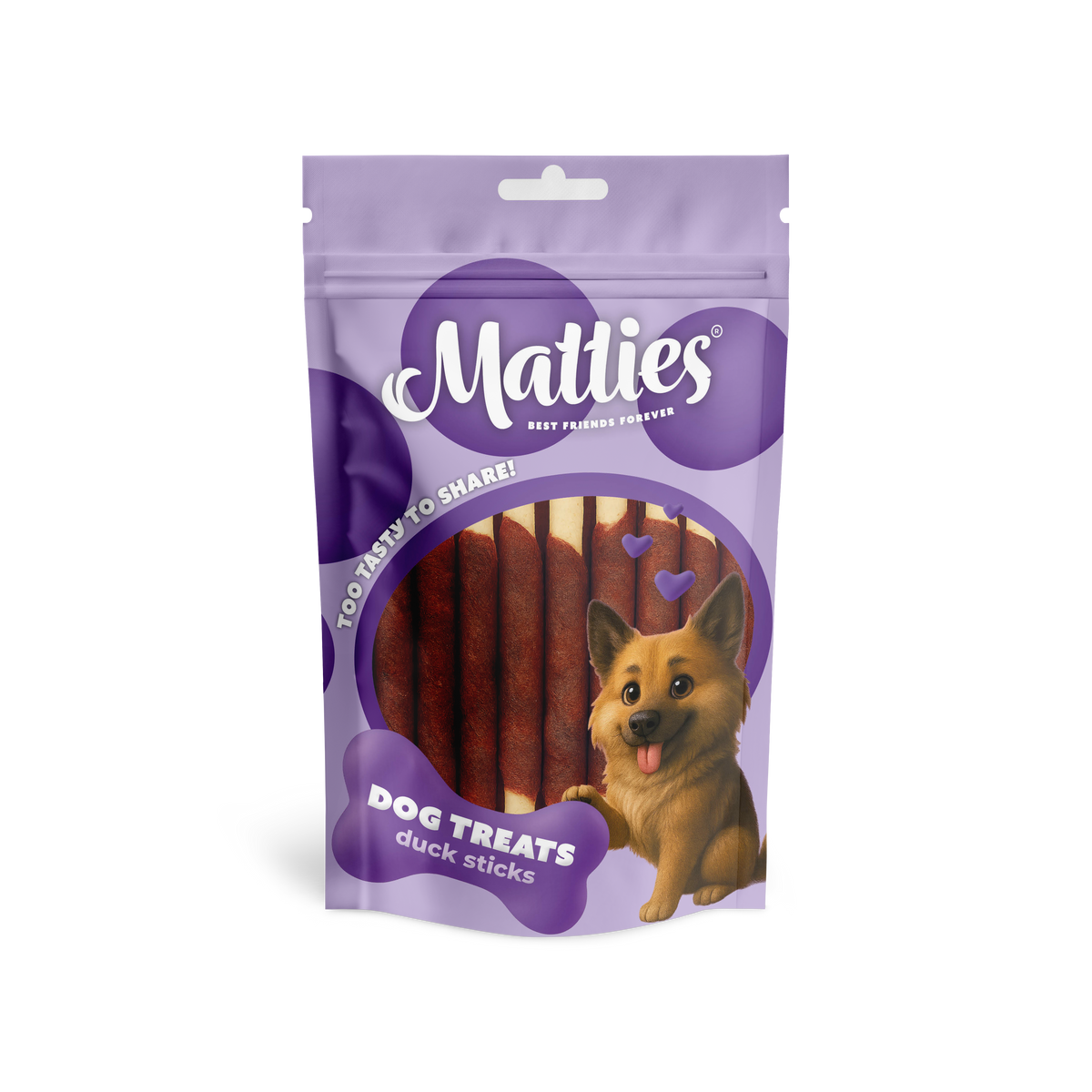 Matties Hondensnack Eend met Runderhuid Sticks | 150g