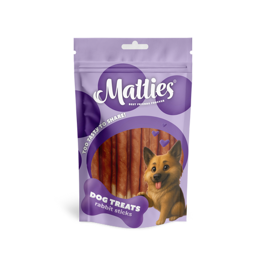 Matties Hondensnack Konijn met Runderhuid Sticks | 150g