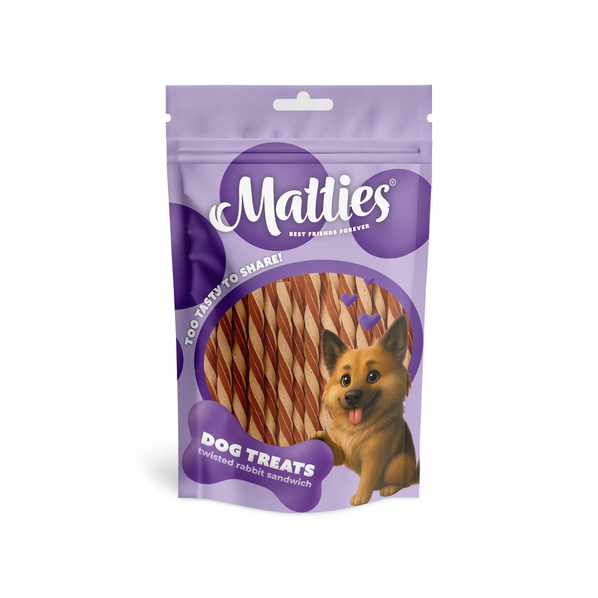 Matties Hundesnack gedrehtes Kaninchen-Sandwich | 150g