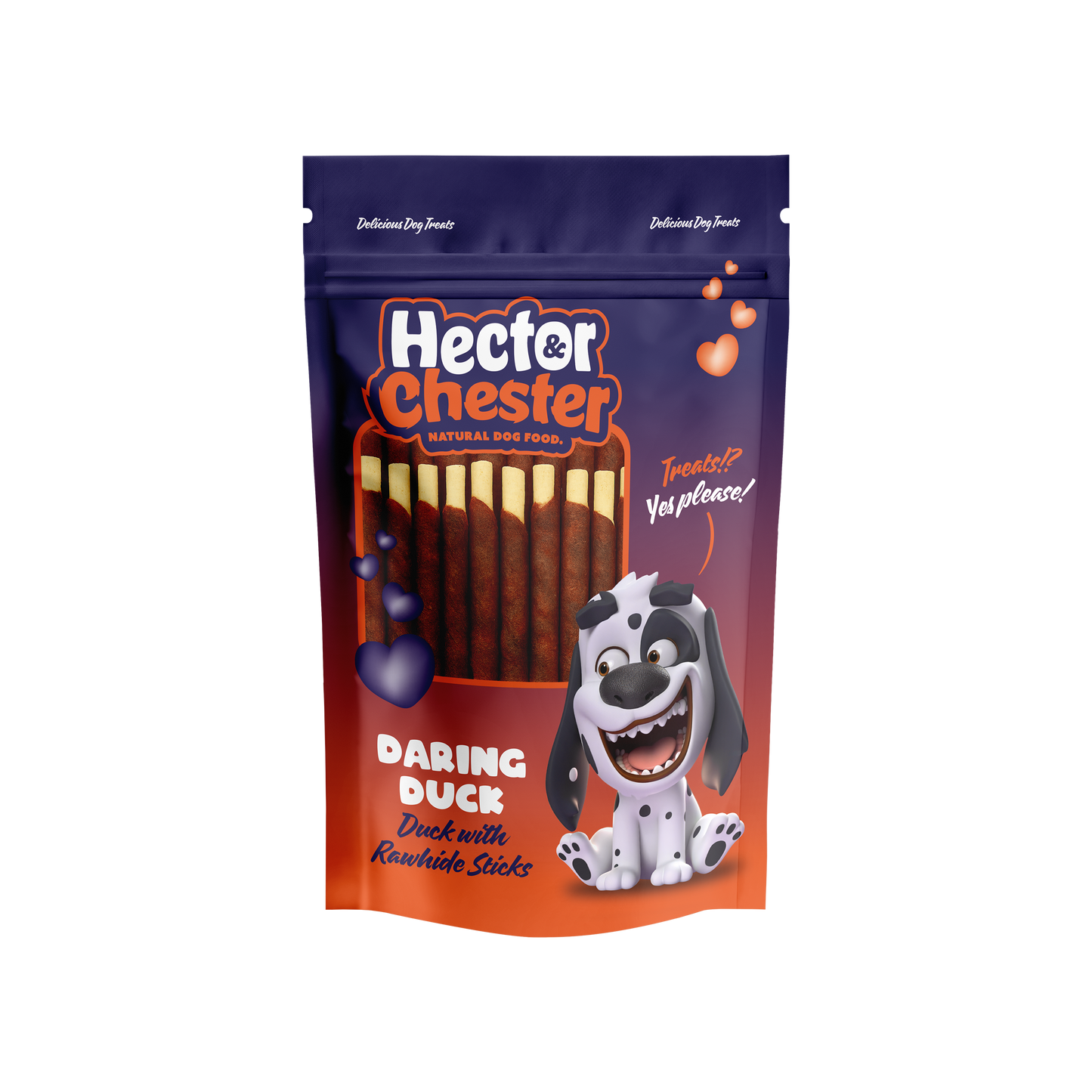 Hector&Chester Duck with Beef Hide Sticks | 150g