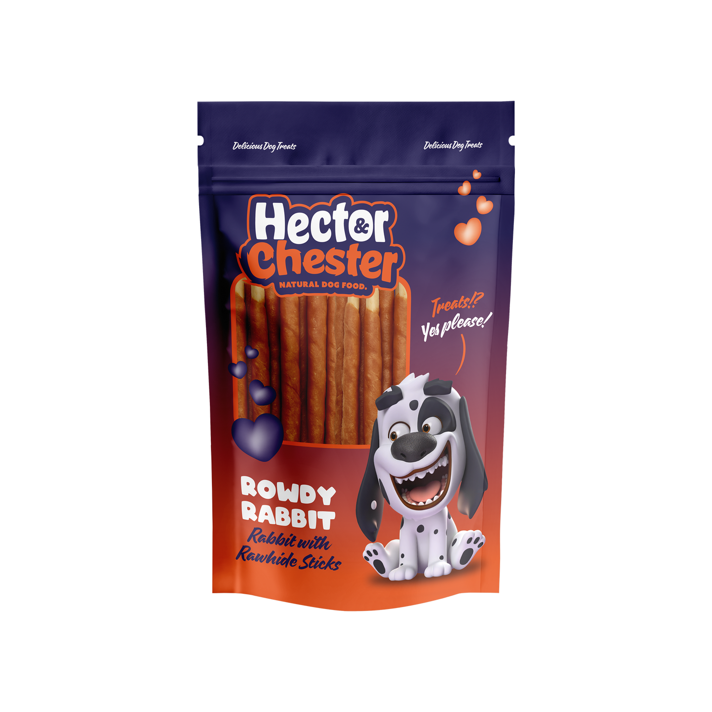 Hector&Chester Rabbit with Beef Hide Sticks | 150g