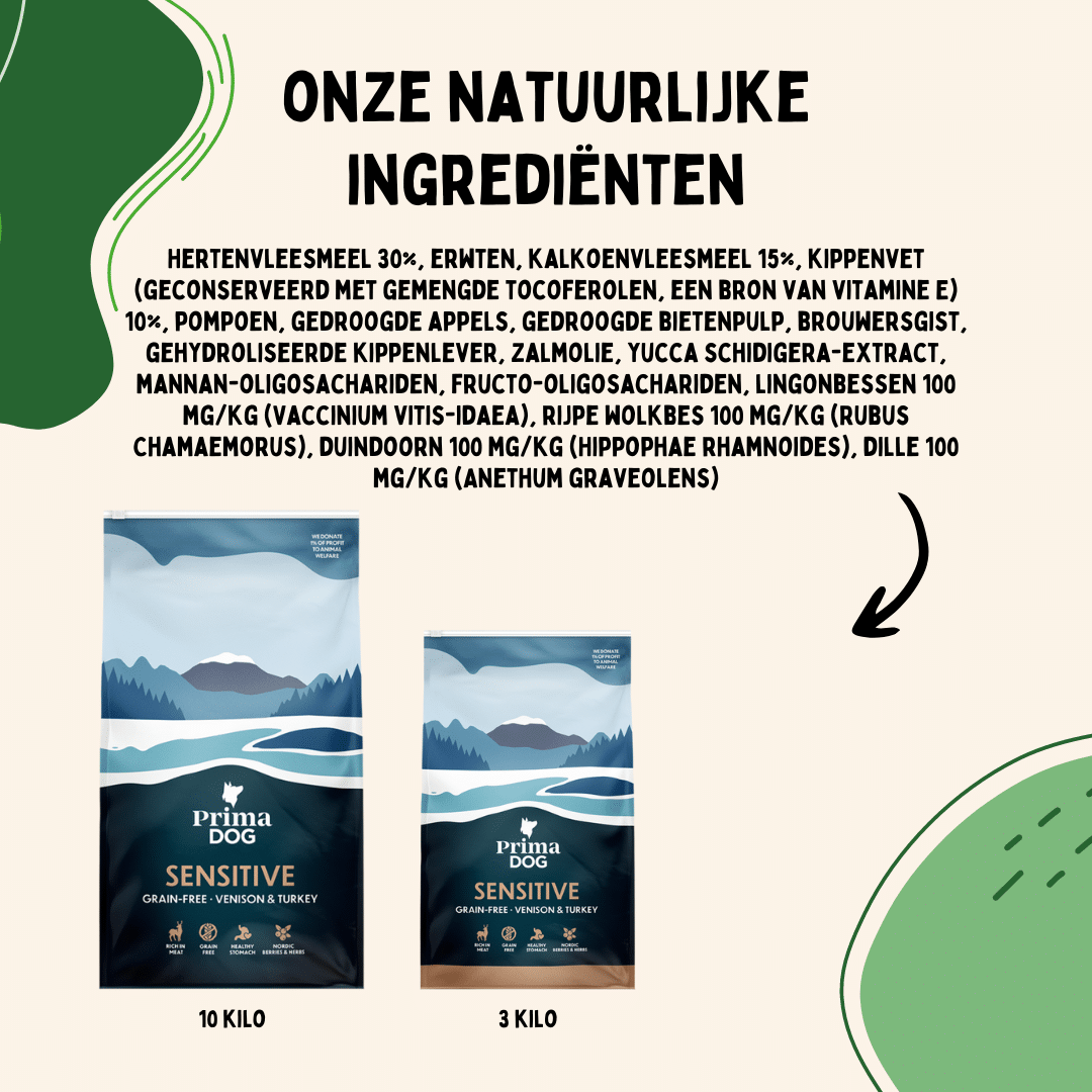 Hondenbrokken Hert&Kalkoen ingrediënten