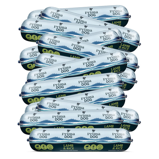 PrimaDog Hondenworst Lam & Rijst 12st/9.6kg (Doos)