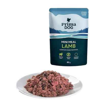 PrimaDog natvoer assortiment voor kleine honden lam, vis en hert 12 x 85 gram