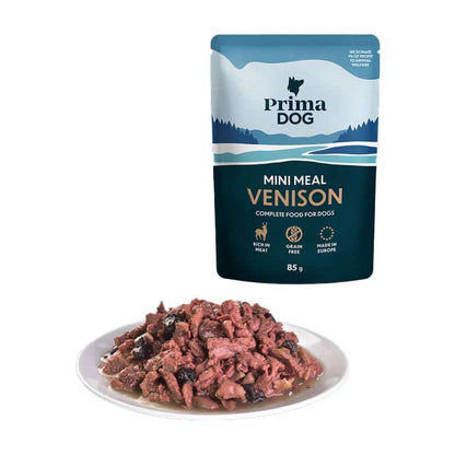 PrimaDog natvoer assortiment voor kleine honden lam, vis en hert 12 x 85 gram