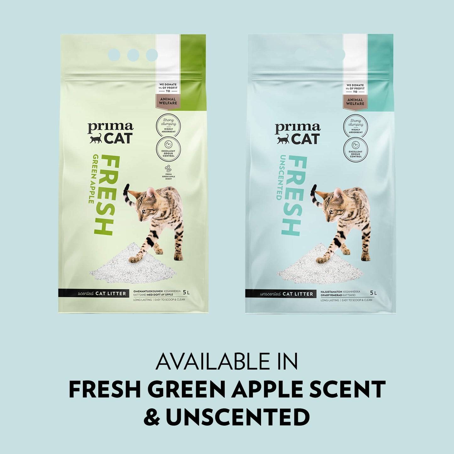 PrimaCat ongeparfumeerde kattenbakvulling wit 5L