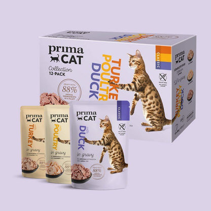 PrimaCat voordeelpakket natvoer gevogelte 12 x 85 gram