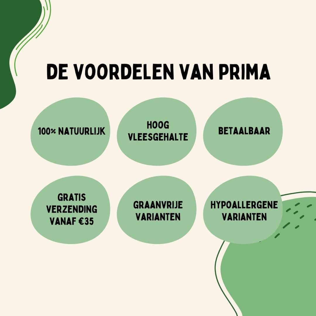 De voordelen van de hondenbrokken van Prima Diervoeding