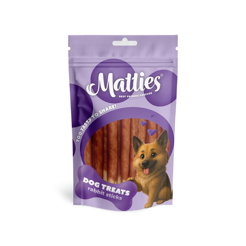 Matties Hondensnack Konijn met Runderhuid Sticks | 150g