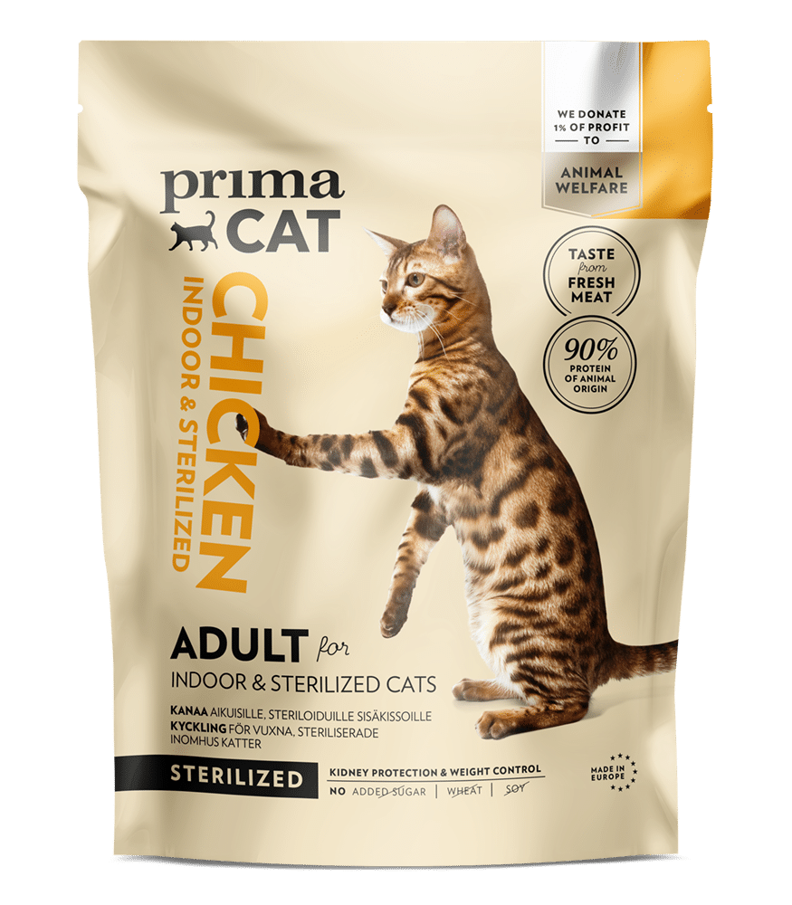 PrimaCat kattenvoer adult Kip sterilized 400 gram