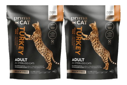 PrimaCat graanvrij kattenvoer kalkoen multipack 2x 1,4 kilo