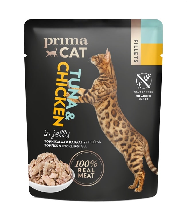 PrimaCat kattenvoer filets Tonijn met kip in gelei 24 x 50 gram