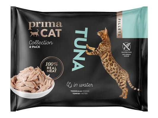 PrimaCat kattenvoer filets Tonijn in water 4 x 50 gram