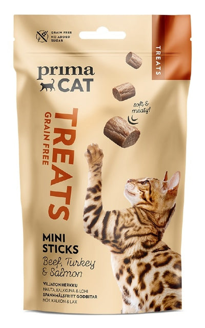 PrimaCat graanvrije kattensnacks rund kalkoen en zalm
