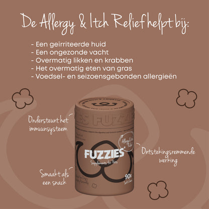 Fuzzies Allergy & Itch relief - Supplement voor hond - 90st