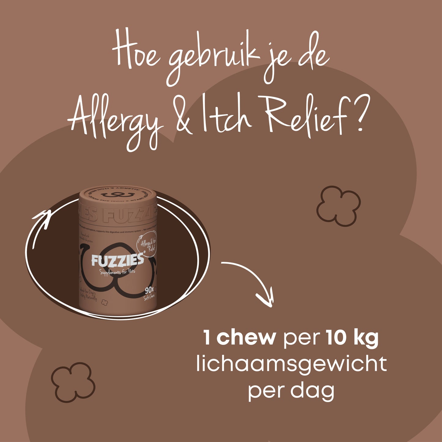 Fuzzies Allergy & Itch relief - Supplement voor hond - 90st