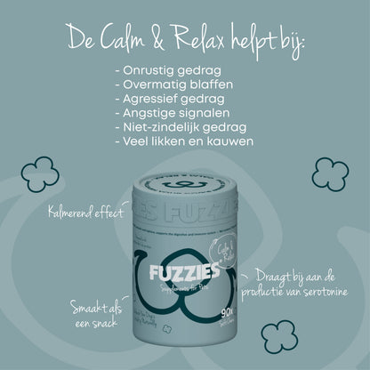 Fuzzies Calm & Relax - Supplement voor hond - 90st
