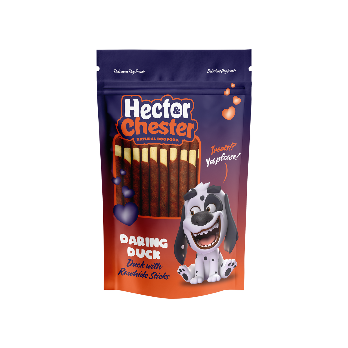 Hector&Chester Duck with Beef Hide Sticks | 150g