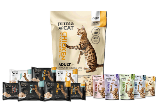 PrimaCat adult kattenvoer sterilized 1.4 KG + snackpakket + natvoerpakket