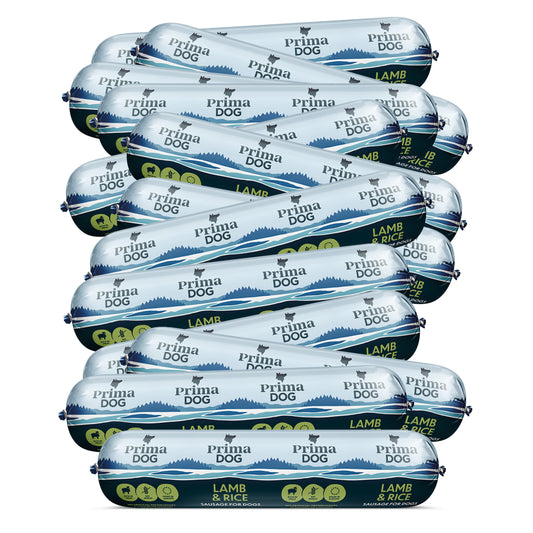 PrimaDog Hondenworst Lam & Rijst 12st/9.6kg (Doos)