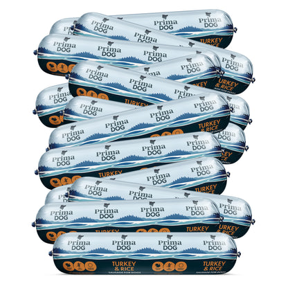 PrimaDog dog sausage Turkey & Rice 12pcs/9.6kg (Box)