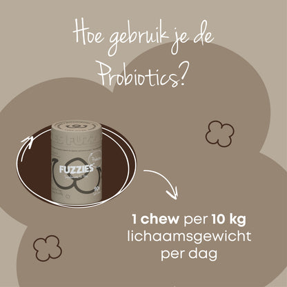 Fuzzies darm Probiotics - Supplement voor hond - 90st