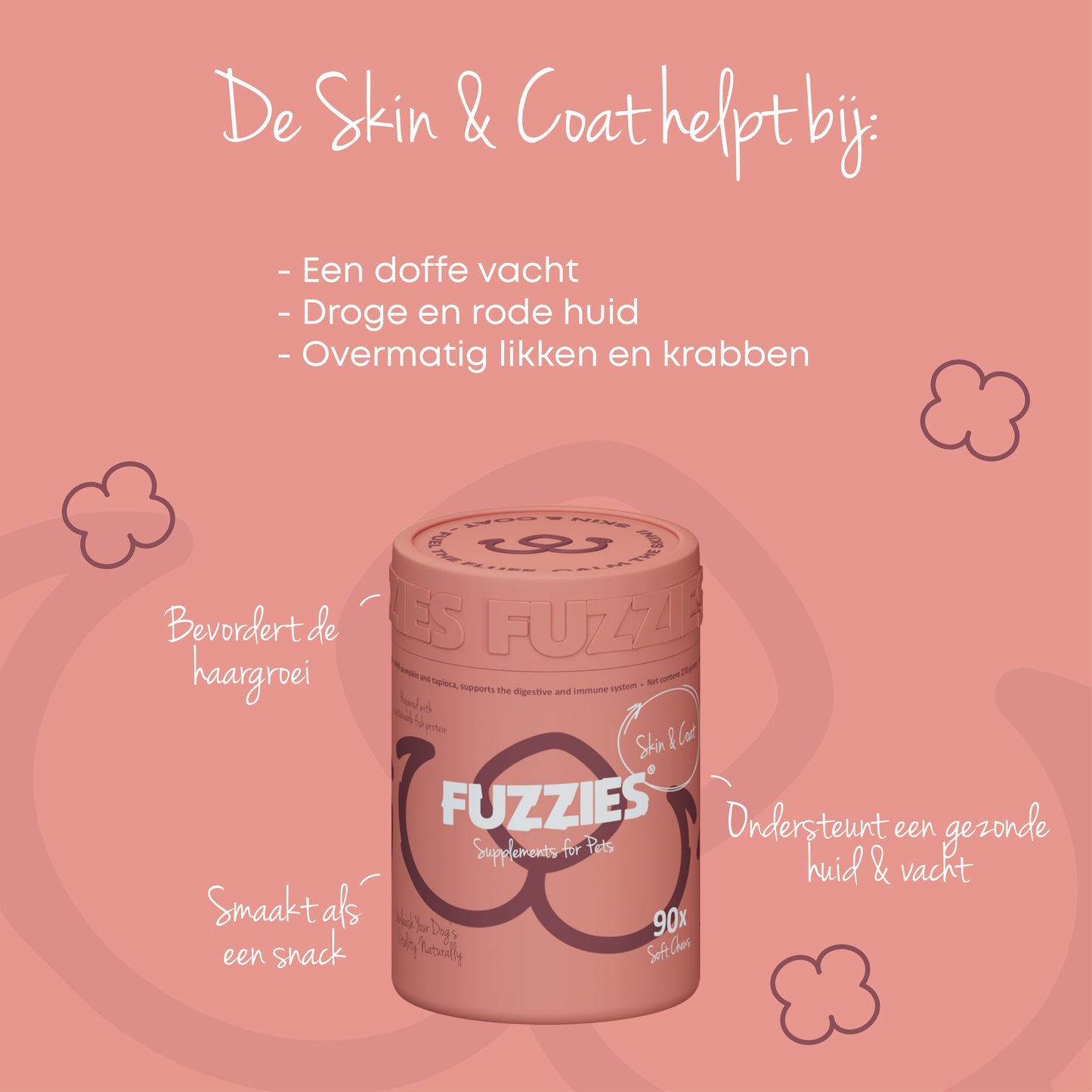 Fuzzies Skin & Coat - Supplement voor hond - 90st
