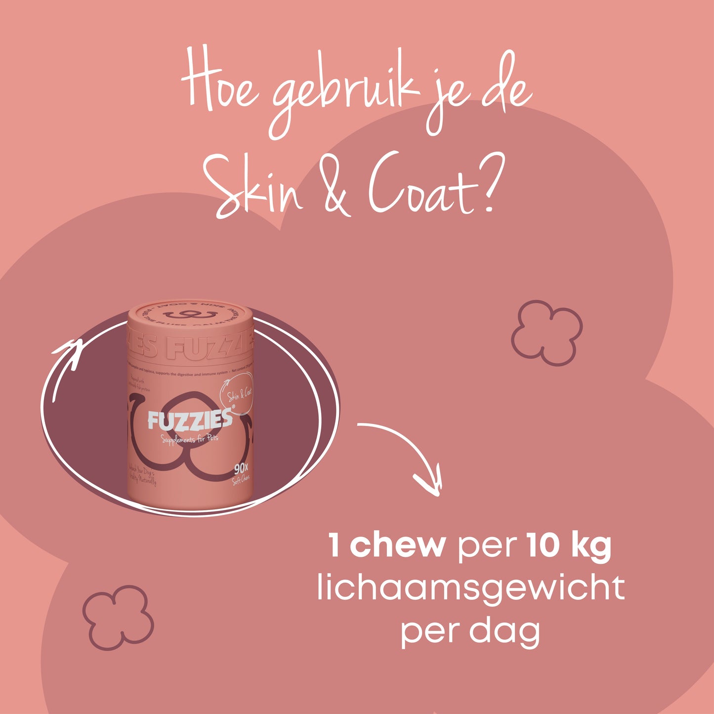Fuzzies Skin & Coat - Supplement voor hond - 90st