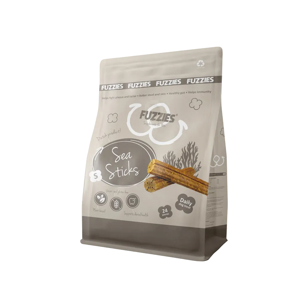Fuzzies Suppelement Hond | Sea Sticks Maat S - Ø 1.5cm x 10.5cm lang