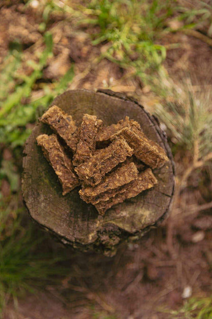 visvingers zalm sfeerfoto boomstam 2