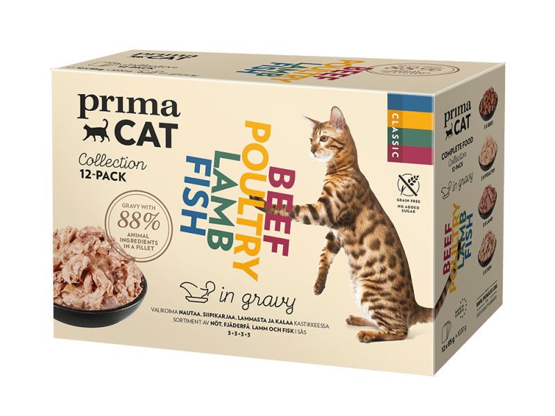 PrimaCat voordeelpakket natvoer in jus 12 x 85 gram