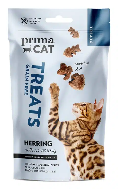 graanvrije kattensnacks haring