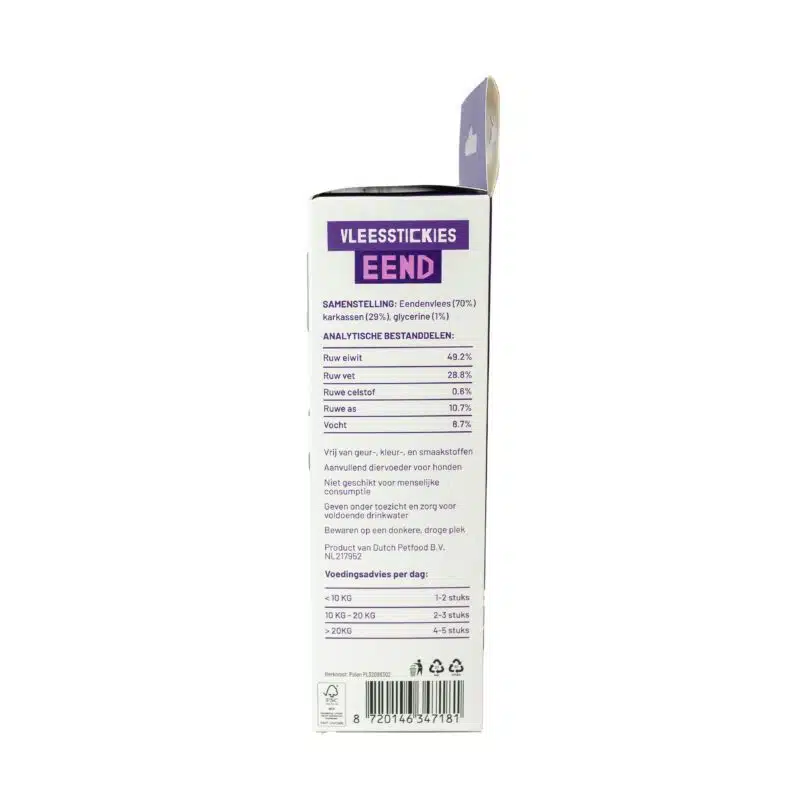 Bravoer Vleesstickies Eend 200 gram - Afbeelding 4