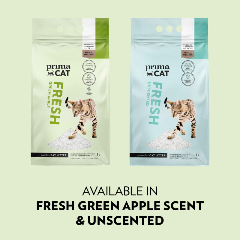 PrimaCat groene appel kattenbakvulling wit 5L - Afbeelding 4